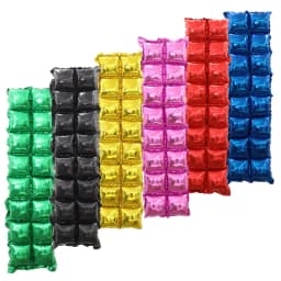4Pcs Sequin Foil Balloons for Party Decorations Gold Silver Rose Gold Double Row Square Backdrop Balloons for Birthday Decor