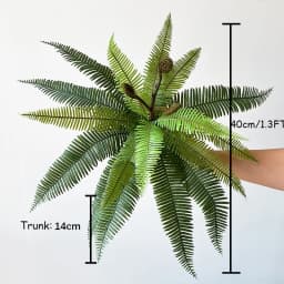Artificial Shrubs Fake Boston Fern Plants Natural Fern Bushes UV Resistant Greenery Bunches Faux Plants Shrubs for Outdoor Decor