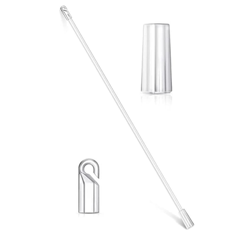 Venetian Blinds Pulling Rod with Replacement Rod Heads Set Accessory for Transparent Curtain Vertical Wand Supplies Kit Accesso