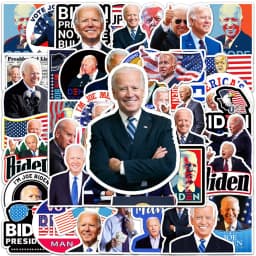 10/30/50pcs Cartoon Funny Joe Biden Harris Stickers for Laptop Guitar Luggage Skateboard Kids Sticker Decals DIY Graffiti Toy
