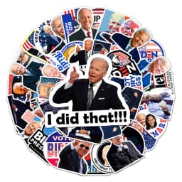 10/30/50pcs Cartoon Funny Joe Biden Harris Stickers for Laptop Guitar Luggage Skateboard Kids Sticker Decals DIY Graffiti Toy