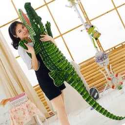 105-195cm Giant Stuffed Animal Real Life Alligator Plush Toy Simulation Crocodile Dolls Kawaii Pillow for Boys Xmas Gifts