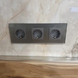 Bingoelec Single Socket Crystal Glass Panel 16A Double Wall Power Outlet Triple Wall Socket