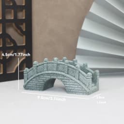 Miniature Sand Stones Bridge Figurine Boat DIY Terrarium Ornaments Fairy Garden Bonsai Rockery Lanscaping for Room Decoration