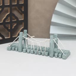 Miniature Sand Stones Bridge Figurine Boat DIY Terrarium Ornaments Fairy Garden Bonsai Rockery Lanscaping for Room Decoration