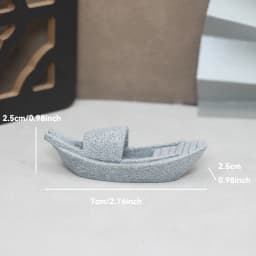 Miniature Sand Stones Bridge Figurine Boat DIY Terrarium Ornaments Fairy Garden Bonsai Rockery Lanscaping for Room Decoration