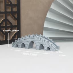 Miniature Sand Stones Bridge Figurine Boat DIY Terrarium Ornaments Fairy Garden Bonsai Rockery Lanscaping for Room Decoration