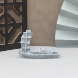 Miniature Sand Stones Bridge Figurine Boat DIY Terrarium Ornaments Fairy Garden Bonsai Rockery Lanscaping for Room Decoration