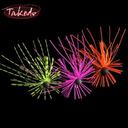 TAKEDO TK114 1.8G - 5G ZITHER RUBBER JIG Spinnerbait Blades Silicone Skirt Saltwater Resin Tungsten Jig Head Spinner Rubber Jig
