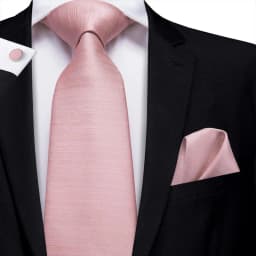 Hi-Tie Designer Rose Gold Pink Solid Wedding Tie For Men Handky Cufflink Mens Necktie Fashion Business Party Dropshiping