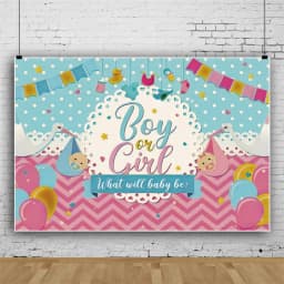 Pink Blue Boy Or Girl Gender Reveal Baby Shower Party Disposable Tableware Set Paper Plates Cups Banner Balloon Decoration