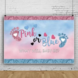 Pink Blue Boy Or Girl Gender Reveal Baby Shower Party Disposable Tableware Set Paper Plates Cups Banner Balloon Decoration