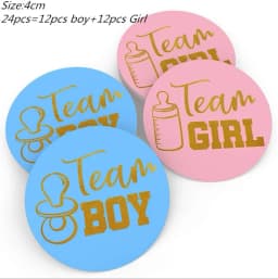 Pink Blue Boy Or Girl Gender Reveal Baby Shower Party Disposable Tableware Set Paper Plates Cups Banner Balloon Decoration
