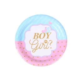 Pink Blue Boy Or Girl Gender Reveal Baby Shower Party Disposable Tableware Set Paper Plates Cups Banner Balloon Decoration