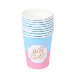 Pink Blue Boy Or Girl Gender Reveal Baby Shower Party Disposable Tableware Set Paper Plates Cups Banner Balloon Decoration