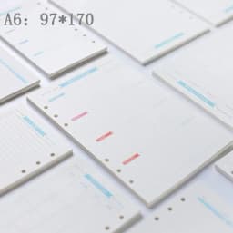 Diary 2026 A5 A6 Refill Loose-leaf Binder Inside Page To Do/Weekly/Monthly/Grid Agenda School Stationery