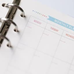 Diary 2026 A5 A6 Refill Loose-leaf Binder Inside Page To Do/Weekly/Monthly/Grid Agenda School Stationery