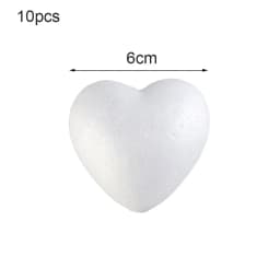 4/6/8.5/10/15cm New Heart Foam Mould White Craft Balls Modelling Polystyrene Wedding Decor DIY Ball Toys Party Decor