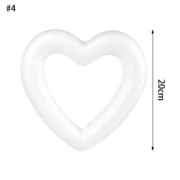 4/6/8.5/10/15cm New Heart Foam Mould White Craft Balls Modelling Polystyrene Wedding Decor DIY Ball Toys Party Decor