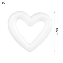 4/6/8.5/10/15cm New Heart Foam Mould White Craft Balls Modelling Polystyrene Wedding Decor DIY Ball Toys Party Decor