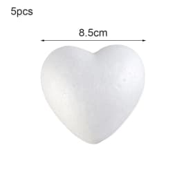 4/6/8.5/10/15cm New Heart Foam Mould White Craft Balls Modelling Polystyrene Wedding Decor DIY Ball Toys Party Decor