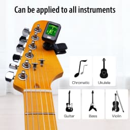JOYO JT-09 Guitar Tuner Clip-on Digital Electronic Tuner for Acoustic Guitar Bass Violin Ukulele Guitar Parts & Accessories