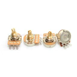 2PCS Short Shaft Guitar Potentiometers Brass 3/8" Threaded Shaft Pots A250K/B250K/A500K/B500K 15.5mm,19mm Guitar Accessories