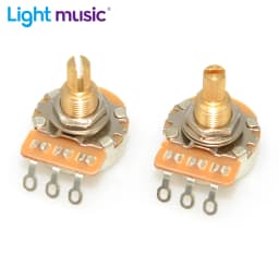 2PCS Short Shaft Guitar Potentiometers Brass 3/8" Threaded Shaft Pots A250K/B250K/A500K/B500K 15.5mm,19mm Guitar Accessories