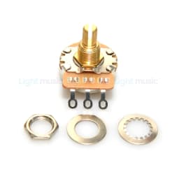 2PCS Short Shaft Guitar Potentiometers Brass 3/8" Threaded Shaft Pots A250K/B250K/A500K/B500K 15.5mm,19mm Guitar Accessories