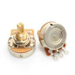 2PCS Short Shaft Guitar Potentiometers Brass 3/8" Threaded Shaft Pots A250K/B250K/A500K/B500K 15.5mm,19mm Guitar Accessories