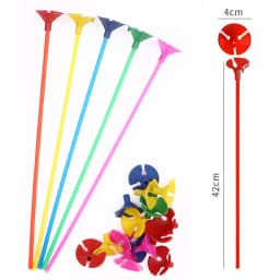 10-30pcs 42cm Balloon Stick With Cup White/Gold/Sliver/Macaron Color Holder Wedding Birthday Party Decor Latex Balls Accessories