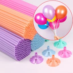 10-30pcs 42cm Balloon Stick With Cup White/Gold/Sliver/Macaron Color Holder Wedding Birthday Party Decor Latex Balls Accessories