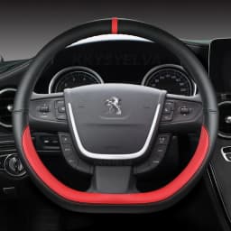 For Peugeot 508 2011 2012-2017 2018 508 SW 2011-2018 Car Steering Wheel Cover Microfiber Leather D Shape Auto Accessories