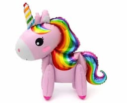 Self Standing Unicorn Balloons Birthday Decorations for Girls Unicorn Mylar Balloon Party Decorations Children's Day Decorations