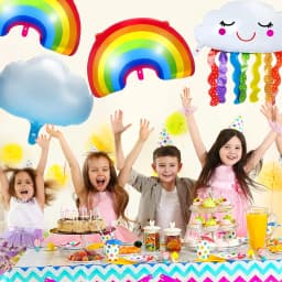 Self Standing Unicorn Balloons Birthday Decorations for Girls Unicorn Mylar Balloon Party Decorations Children's Day Decorations