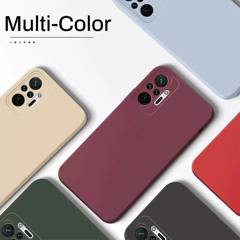 Original Square Liquid Silicone Case For Xiaomi Redmi Note 10 Pro Max Cover Redmi 10 Redmi Note 10 10s Note10 Pro 4G Case