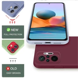 Original Square Liquid Silicone Case For Xiaomi Redmi Note 10 Pro Max Cover Redmi 10 Redmi Note 10 10s Note10 Pro 4G Case