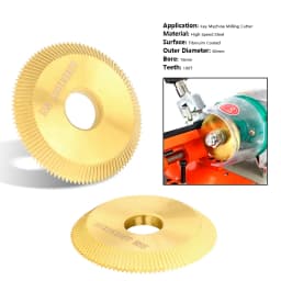 XCAN Saw Blade for Key Cutting Machine 60x16x6mm 100Teeth Horizontal Key Cutting Machine Milling Cutter Double Side for Copy Key