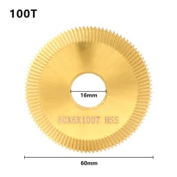 XCAN Saw Blade for Key Cutting Machine 60x16x6mm 100Teeth Horizontal Key Cutting Machine Milling Cutter Double Side for Copy Key