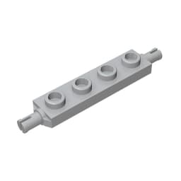 Gobricks GDS-1067 Plate, Modified 1 x 4 with Wheels Holder compatible with lego 2926 DIY Educational Building Blocks Technical