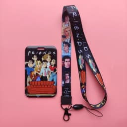 Friends ID Card Holder Lanyard Men's Door Badge Holders Neck Strap Key Chain Business Card Protector Key Rings