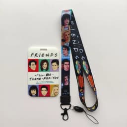 Friends ID Card Holder Lanyard Men's Door Badge Holders Neck Strap Key Chain Business Card Protector Key Rings