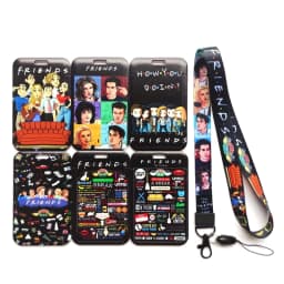 Friends ID Card Holder Lanyard Men's Door Badge Holders Neck Strap Key Chain Business Card Protector Key Rings