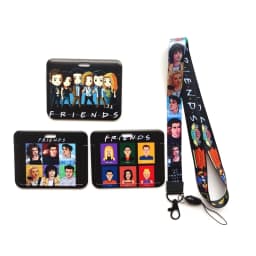 Friends ID Card Holder Lanyard Men's Door Badge Holders Neck Strap Key Chain Business Card Protector Key Rings