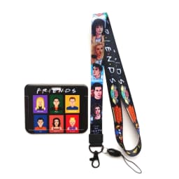Friends ID Card Holder Lanyard Men's Door Badge Holders Neck Strap Key Chain Business Card Protector Key Rings
