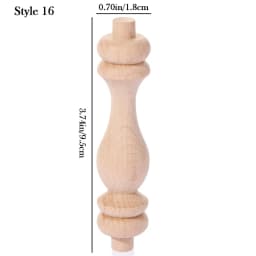 Rubber Wood Furniture Foot Legs Wood Carved European Cabinet Foot Vintage Home Decor Flower Ornament Furniture Decoration
