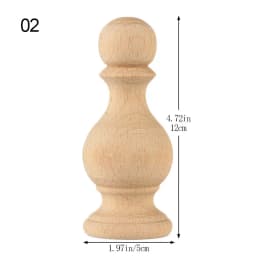 Rubber Wood Furniture Foot Legs Wood Carved European Cabinet Foot Vintage Home Decor Flower Ornament Furniture Decoration