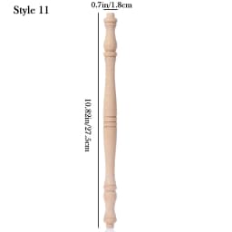 Rubber Wood Furniture Foot Legs Wood Carved European Cabinet Foot Vintage Home Decor Flower Ornament Furniture Decoration