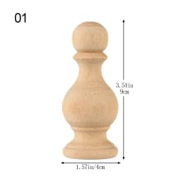Rubber Wood Furniture Foot Legs Wood Carved European Cabinet Foot Vintage Home Decor Flower Ornament Furniture Decoration