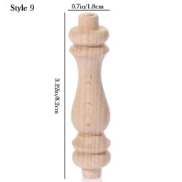 Rubber Wood Furniture Foot Legs Wood Carved European Cabinet Foot Vintage Home Decor Flower Ornament Furniture Decoration
